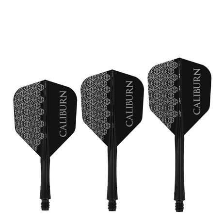 Caliburn SUP Flights - Moulded Shaft and Flight -  Standard No6 - Logo - Black