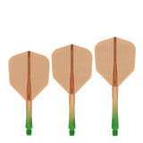 Caliburn SUP Flights - Moulded Shaft and Flight -  Standard No6 - Waves - Green & Orange