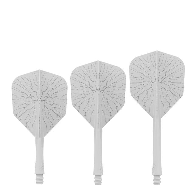 Caliburn SUP Flights - Moulded Shaft and Flight -  Standard No6 - Crack - White