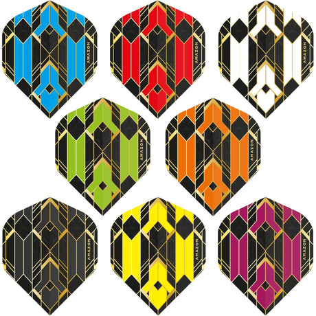*Amazon Glaze Dart Flights - No2 - Std - Black