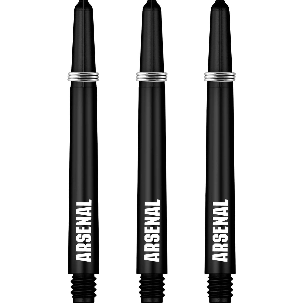 Arsenal FC Dart Shafts - Official Licensed - Dart Stems with Springs - The Gunners - Black Medium