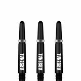 Arsenal FC Dart Shafts - Official Licensed - Dart Stems with Springs - The Gunners - Black Short