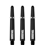 Arsenal FC Dart Shafts - Official Licensed - Dart Stems with Springs - The Gunners - Black Tweenie