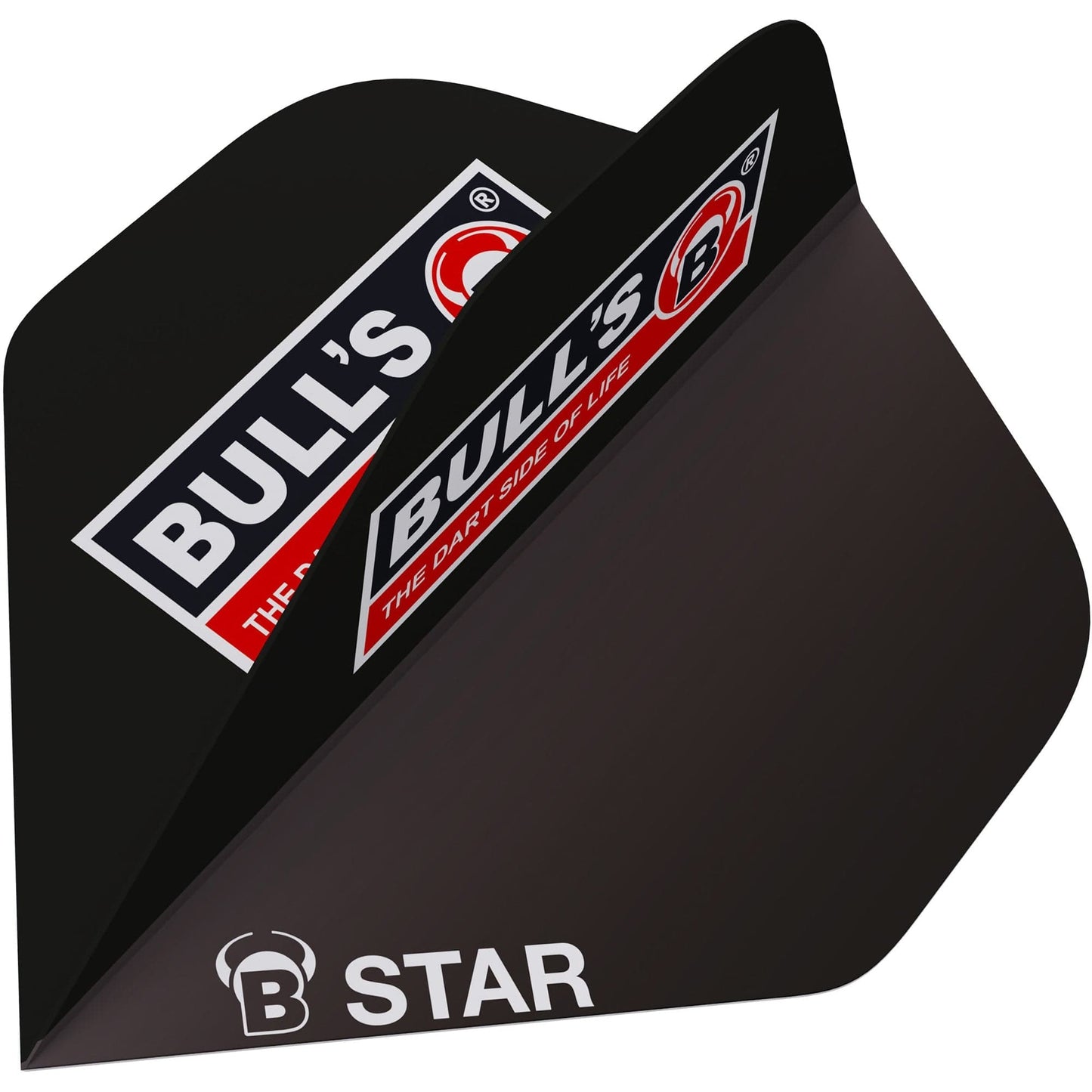 BULL'S B-Star Dart Flights - 100 Micron - A-Std - Bulls Logo - Black