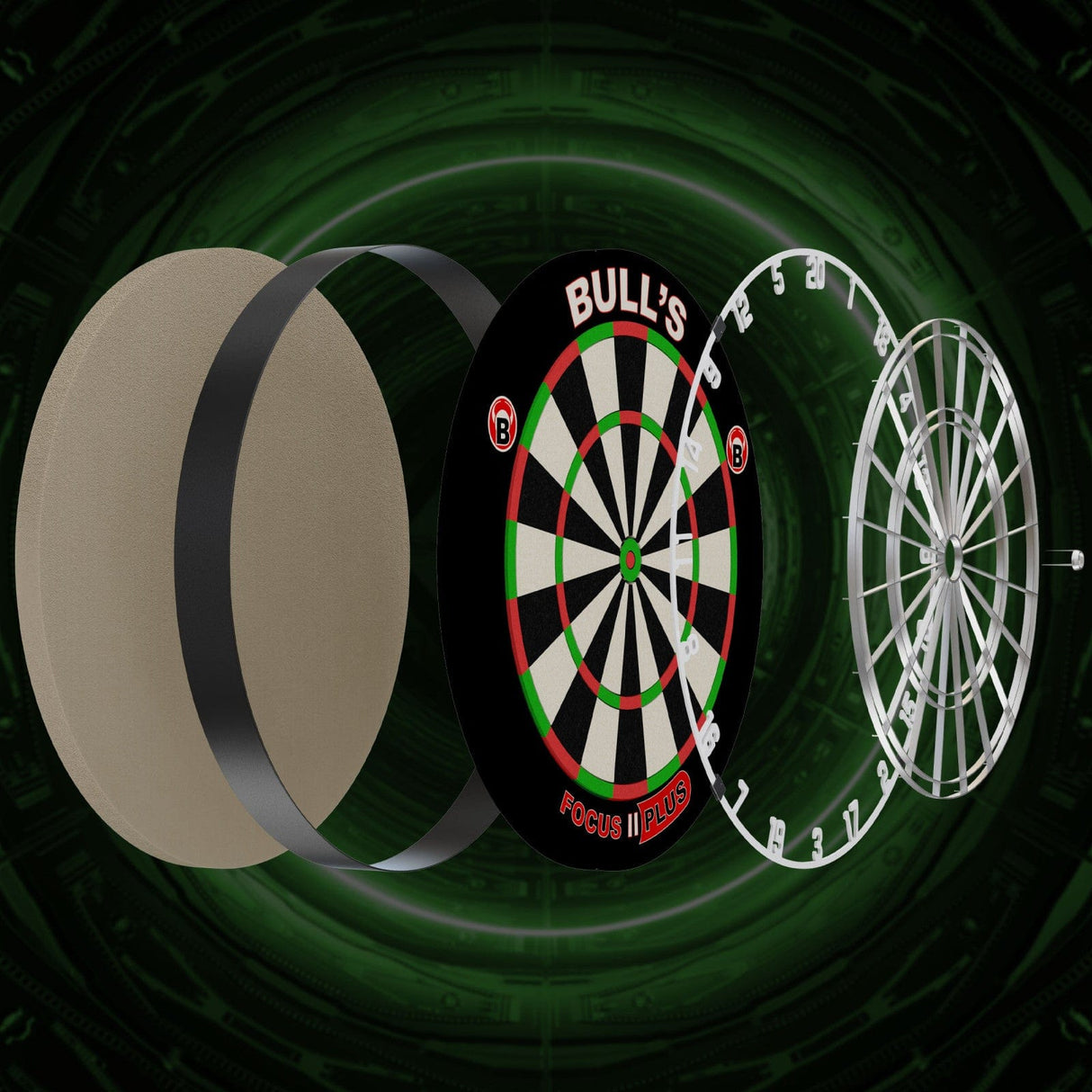 BULL'S Focus II Plus Dartboard - Professional
