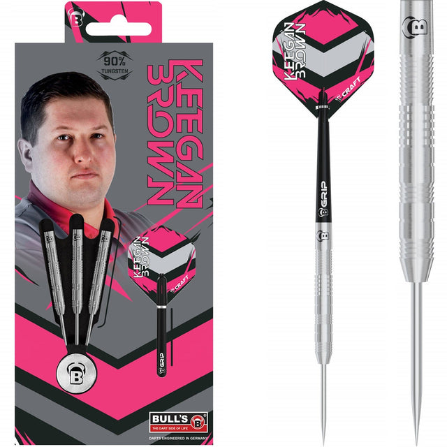 BULL'S Keegan Brown Darts - Steel Tip - The Needle 22g