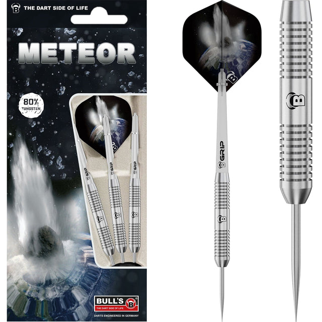 BULL'S Meteor Darts - Steel Tip - 80% Tungsten - MT1 - Ringed 20g