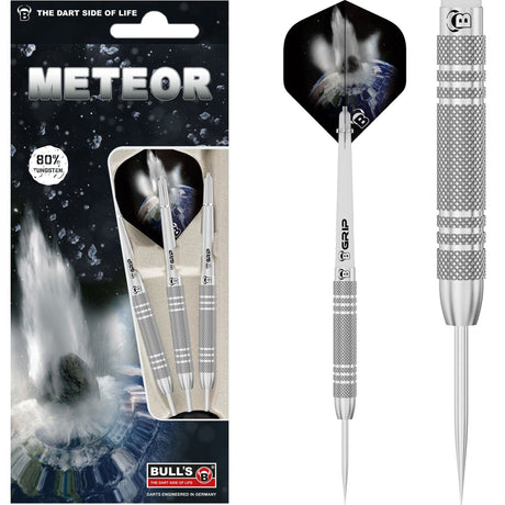 BULL'S Meteor Darts - Steel Tip - 80% Tungsten - MT3 - Knurled 21g