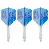 Condor AXE Dart Flights - Stowe Buntz - Clear Blue