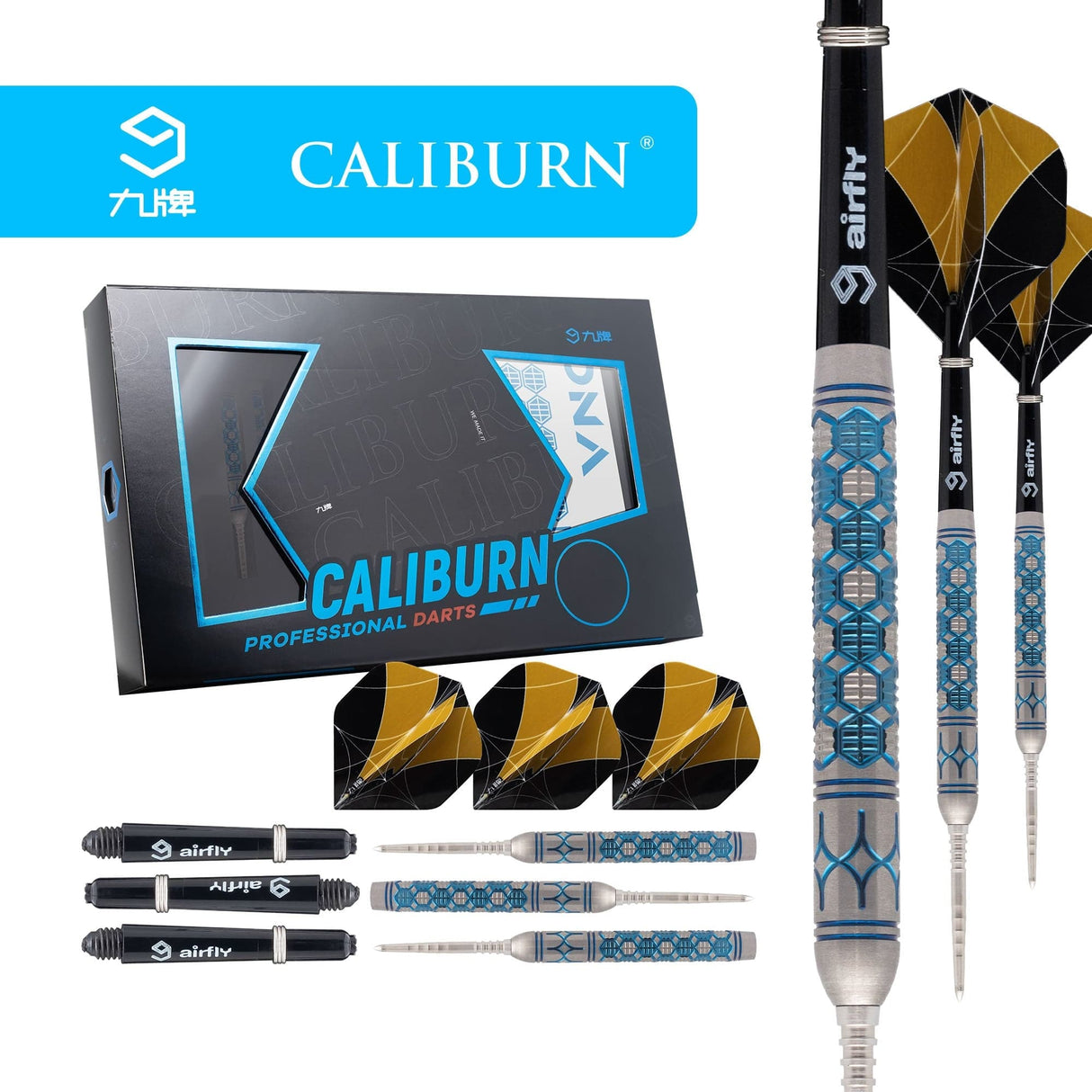 *Caliburn DNA Darts - Steel Tip - 90% - D1 - Blue 23g