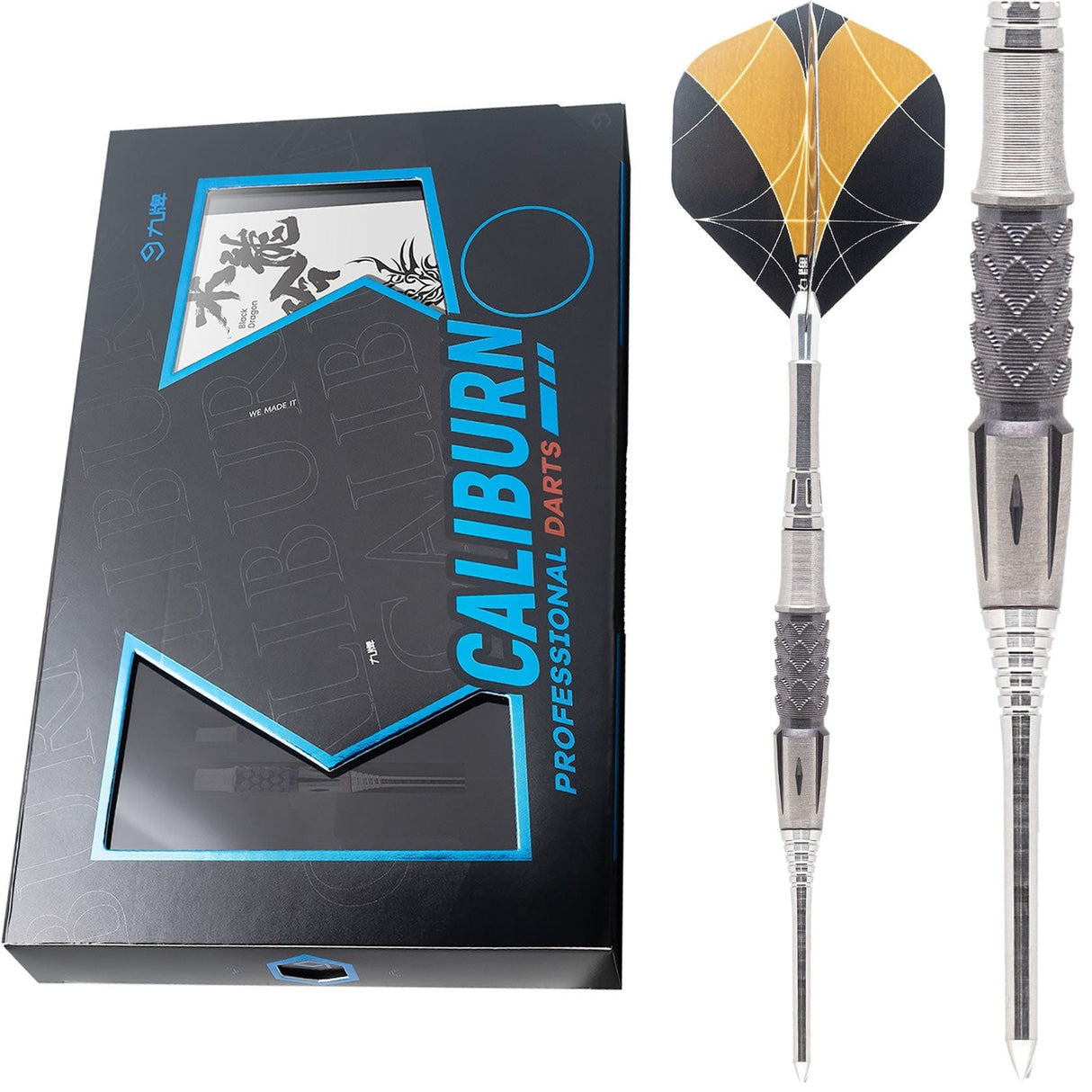 Caliburn Black Dragon Darts - Steel Tip - 97.5% - Black 19g