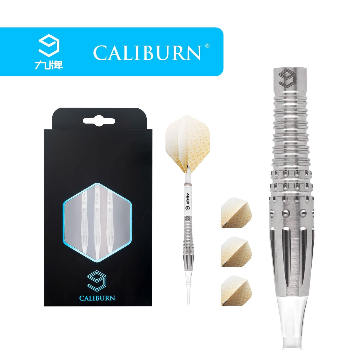 *Caliburn Cowboy Darts - Soft Tip - 90% - Natural - 18g 18g