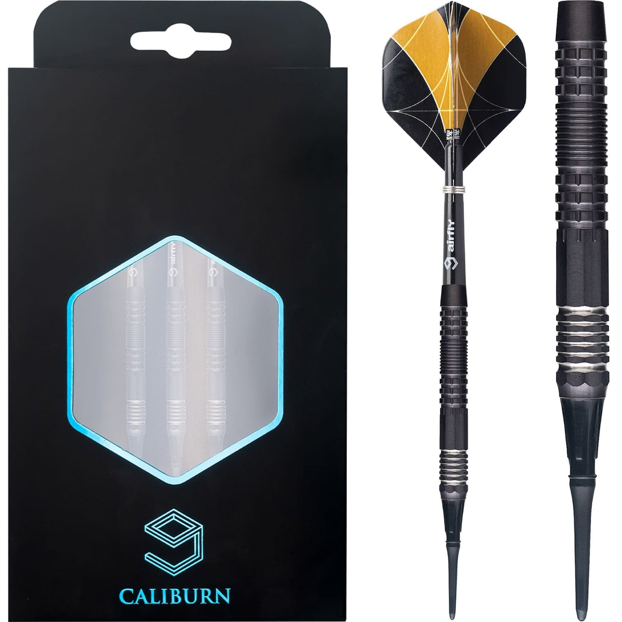 *Caliburn Matrix I Darts - Soft Tip - 90% - C1 - Black 18g