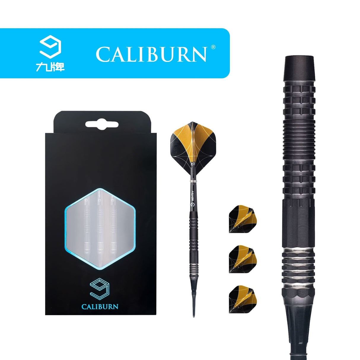*Caliburn Matrix I Darts - Soft Tip - 90% - C1 - Black