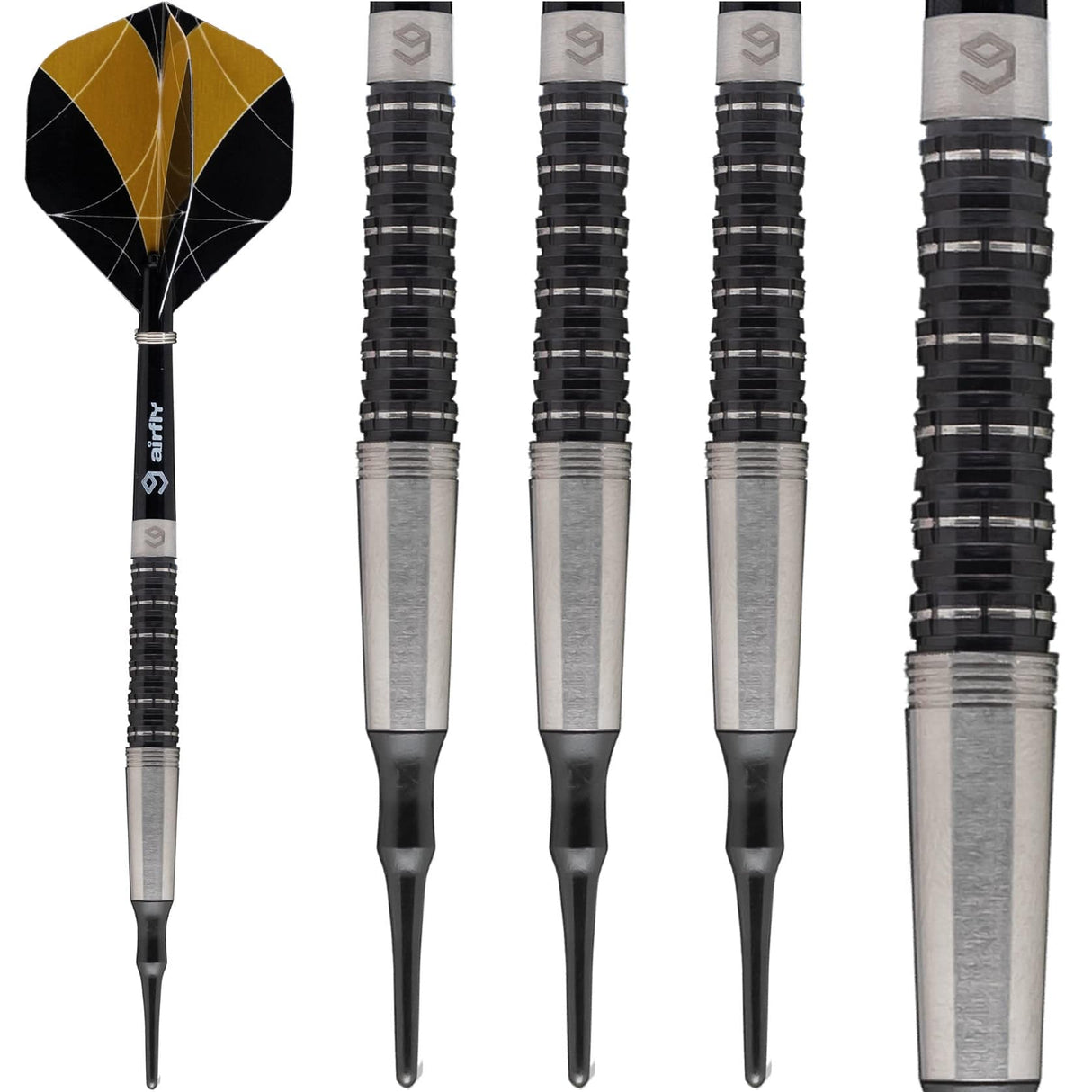 *Caliburn Nights Watch Darts - Soft Tip - 95% - N2 - Black