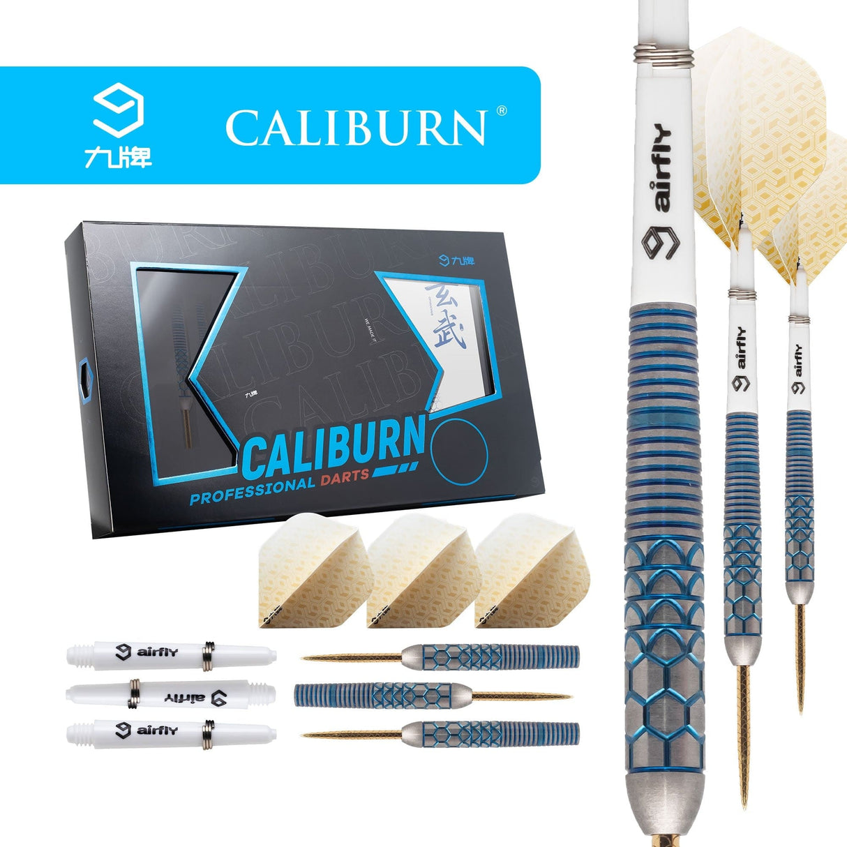 *Caliburn Ophiuchus Darts - Steel Tip - 95% - Blue