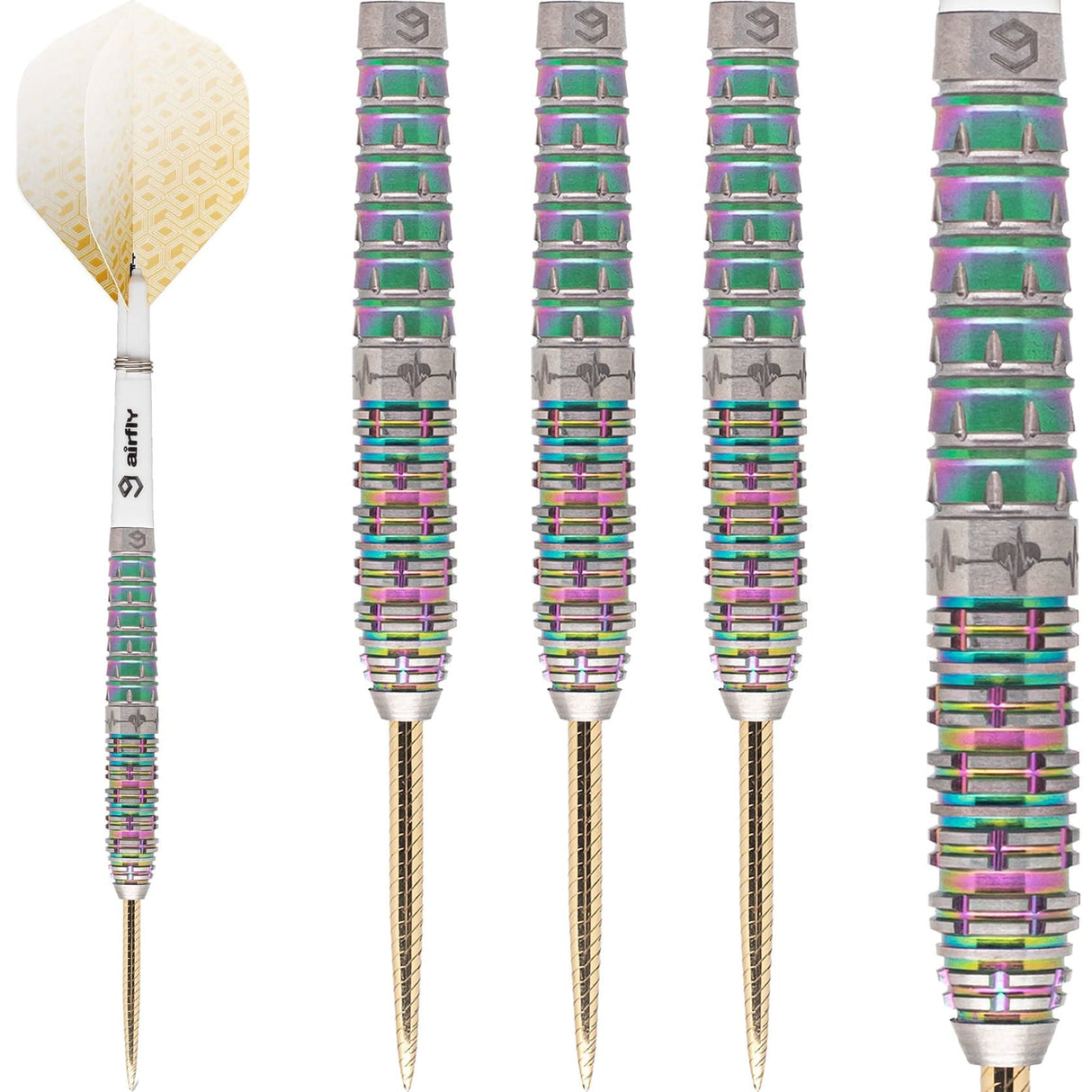 Caliburn Player Darts - Steel Tip - 95% - Rainbow Coating - Raine 22g
