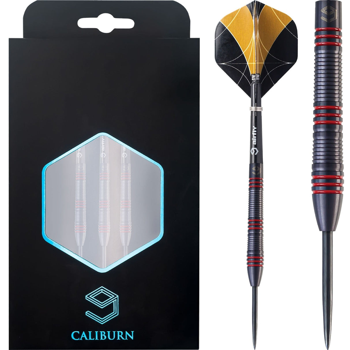 *Caliburn The Rock Darts - Steel Tip - 90% - Black & Red 21g