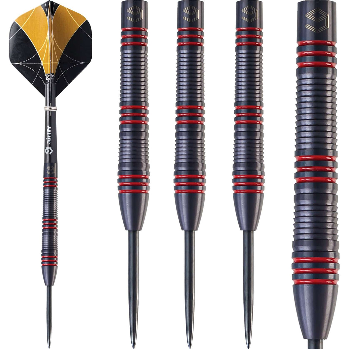 *Caliburn The Rock Darts - Steel Tip - 90% - Black & Red