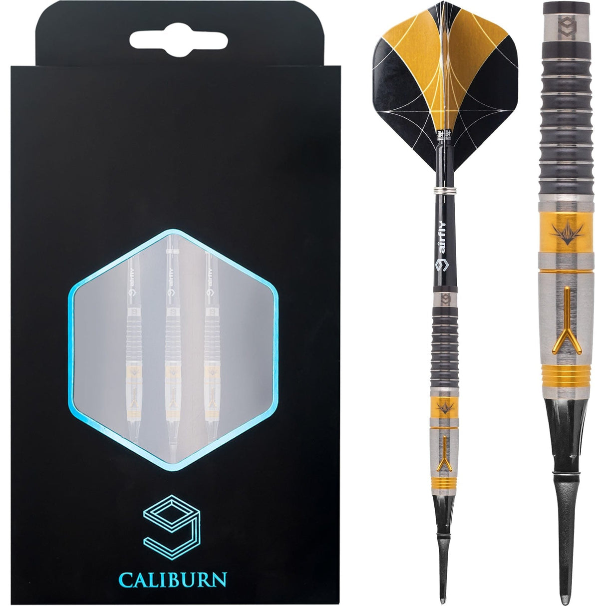 *Caliburn Y Darts - Soft Tip - 90% - Black & Gold - 20g 20g