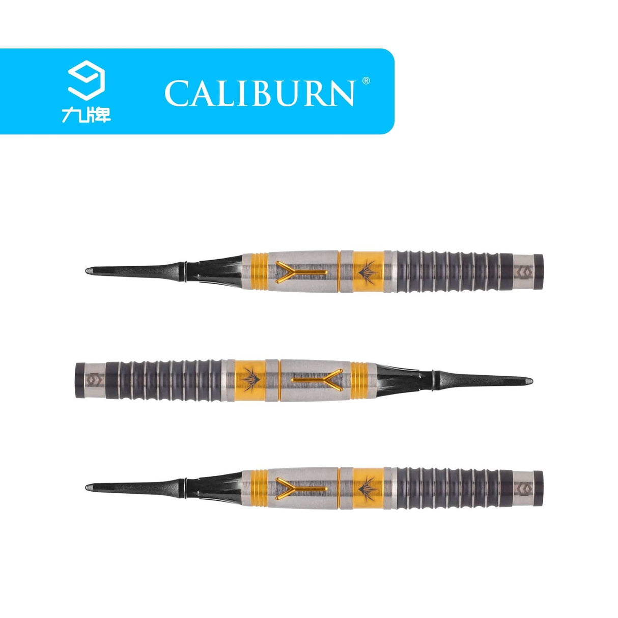 *Caliburn Y Darts - Soft Tip - 90% - Black & Gold - 20g 20g