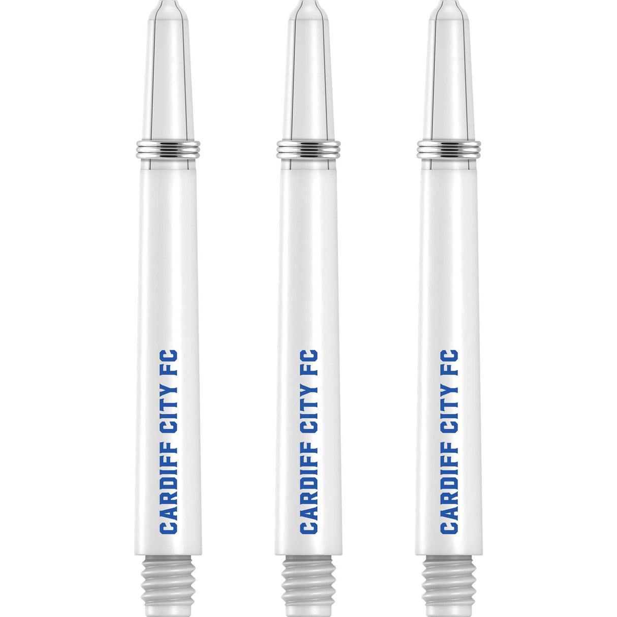 Cardiff City FC - Official Licensed - Nylon Stems - Dart Shafts with Springs - White Medium