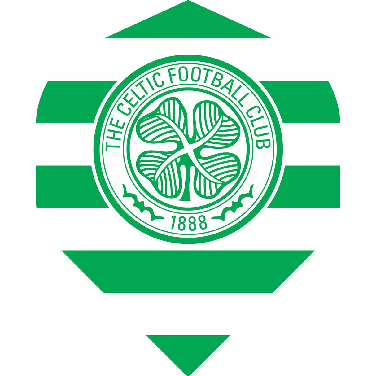Celtic FC Dart Flights - 100 Micron - No2 - Std - F1 - Hoop