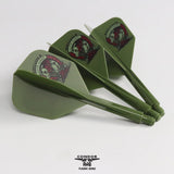 *Condor AXE Dart Flights - Get Luck - Horseshoe - Small - Olive Green