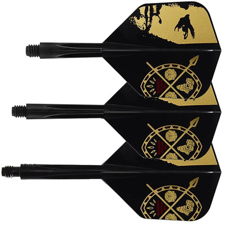 *Condor AXE Dart Flights - Devon Petersen - Small - African Warrior - Inspiration 3 - Black Short