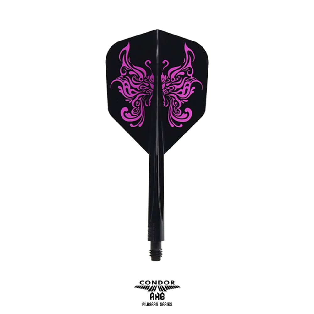 Condor AXE Dart Flights - Tribal Butterfly - Small - Clear Black