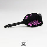 Condor AXE Dart Flights - Tribal Butterfly - Small - Clear Black