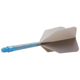 *Cuesoul Rost T19 Integrated Dart Shaft and Flights - Big Wing - Sky Blue with Grey Flight