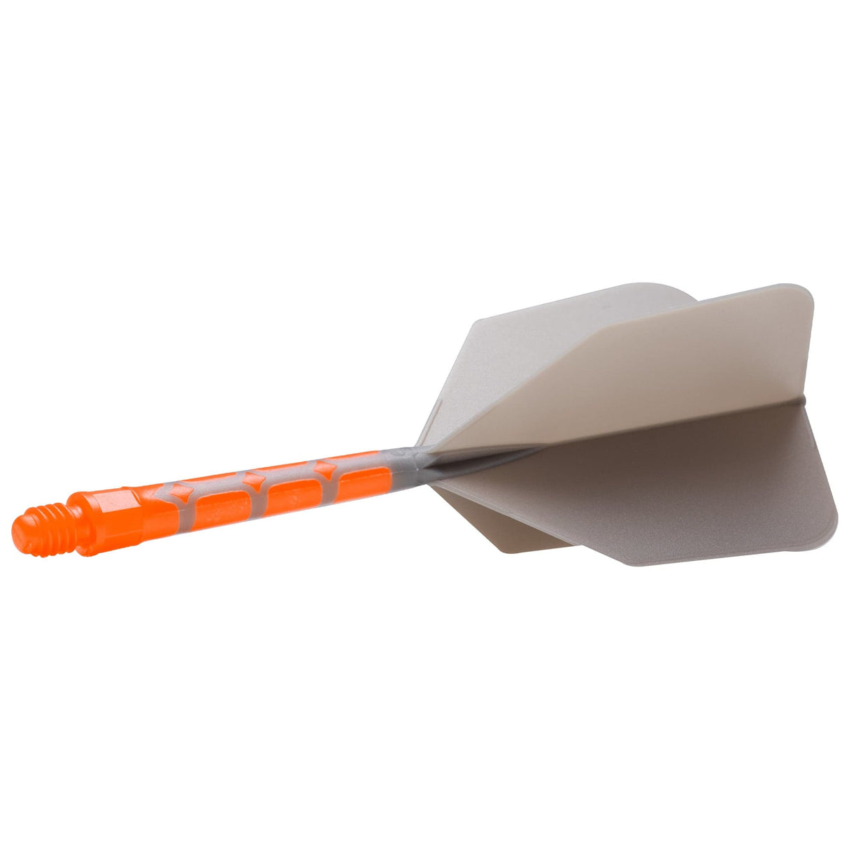Cuesoul Rost T19 Integrated Dart Shaft and Flights - Big Wing - Orange with Grey Flight
