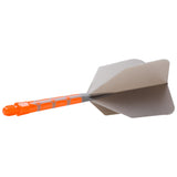 Cuesoul Rost T19 Integrated Dart Shaft and Flights - Big Wing - Orange with Grey Flight