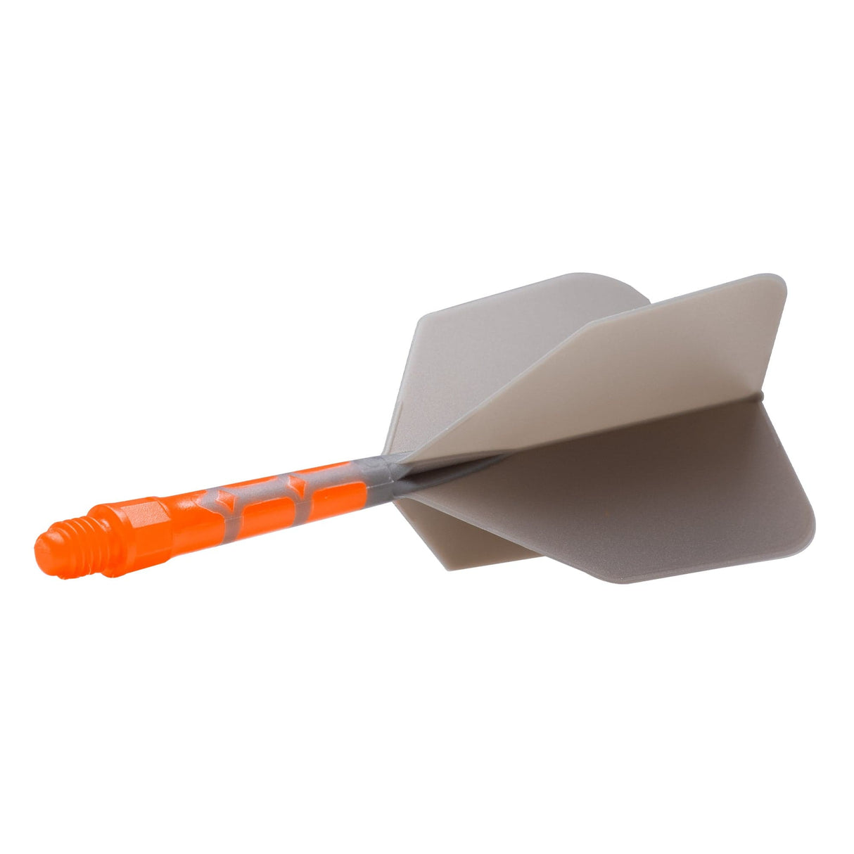 Cuesoul Rost T19 Integrated Dart Shaft and Flights - Big Wing - Orange with Grey Flight