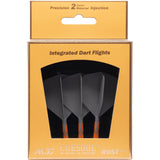 Cuesoul Rost T19 Integrated Dart Shaft and Flights - Big Wing - Orange with Grey Flight