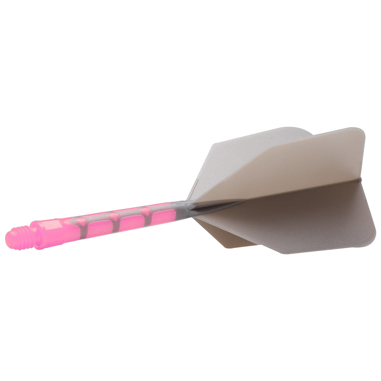 Cuesoul Rost T19 Integrated Dart Shaft and Flights - Big Wing - Pink with Grey Flight