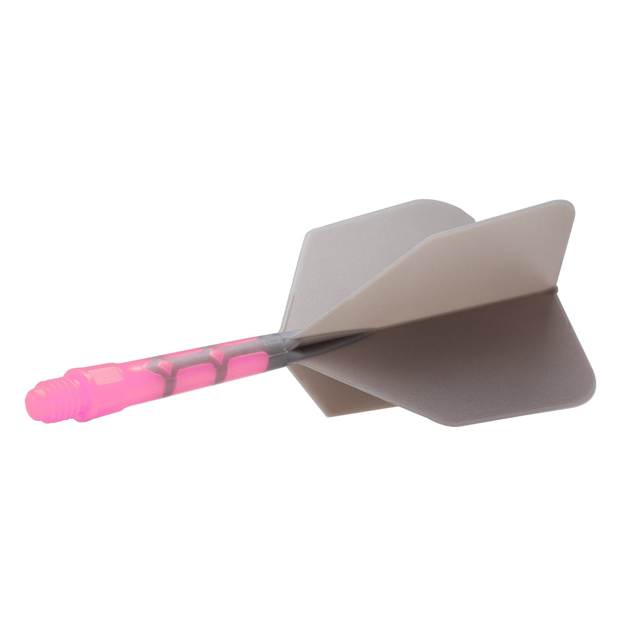 *Cuesoul Rost T19 Integrated Dart Shaft and Flights - Big Wing - Pink with Grey Flight