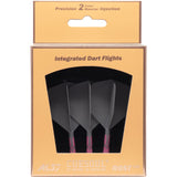 Cuesoul Rost T19 Integrated Dart Shaft and Flights - Big Wing - Pink with Grey Flight