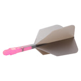 Cuesoul Rost T19 Integrated Dart Shaft and Flights - Big Wing - Pink with Grey Flight