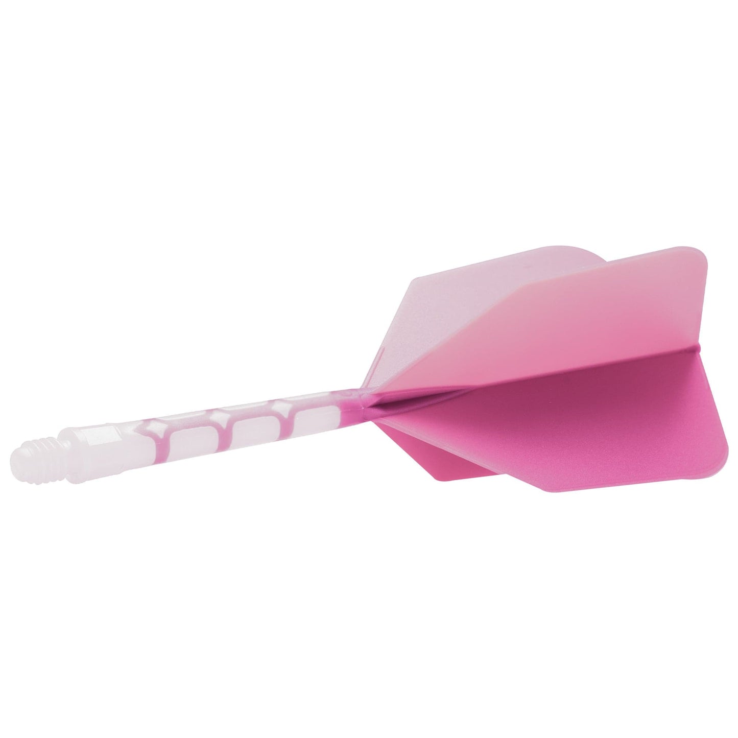 Cuesoul Rost T19 Integrated Dart Shaft and Flights - Big Wing - White with Pink Flight