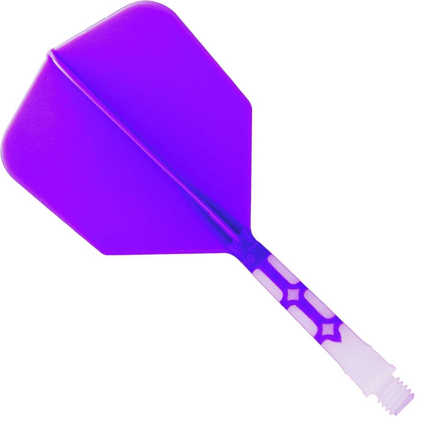Cuesoul Rost T19 Integrated Dart Shaft and Flights - Big Wing - White with Purple Flight Medium