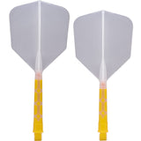 *Cuesoul Rost T19 Integrated Dart Shaft and Flights - Big Wing - Yellow with Clear Flight
