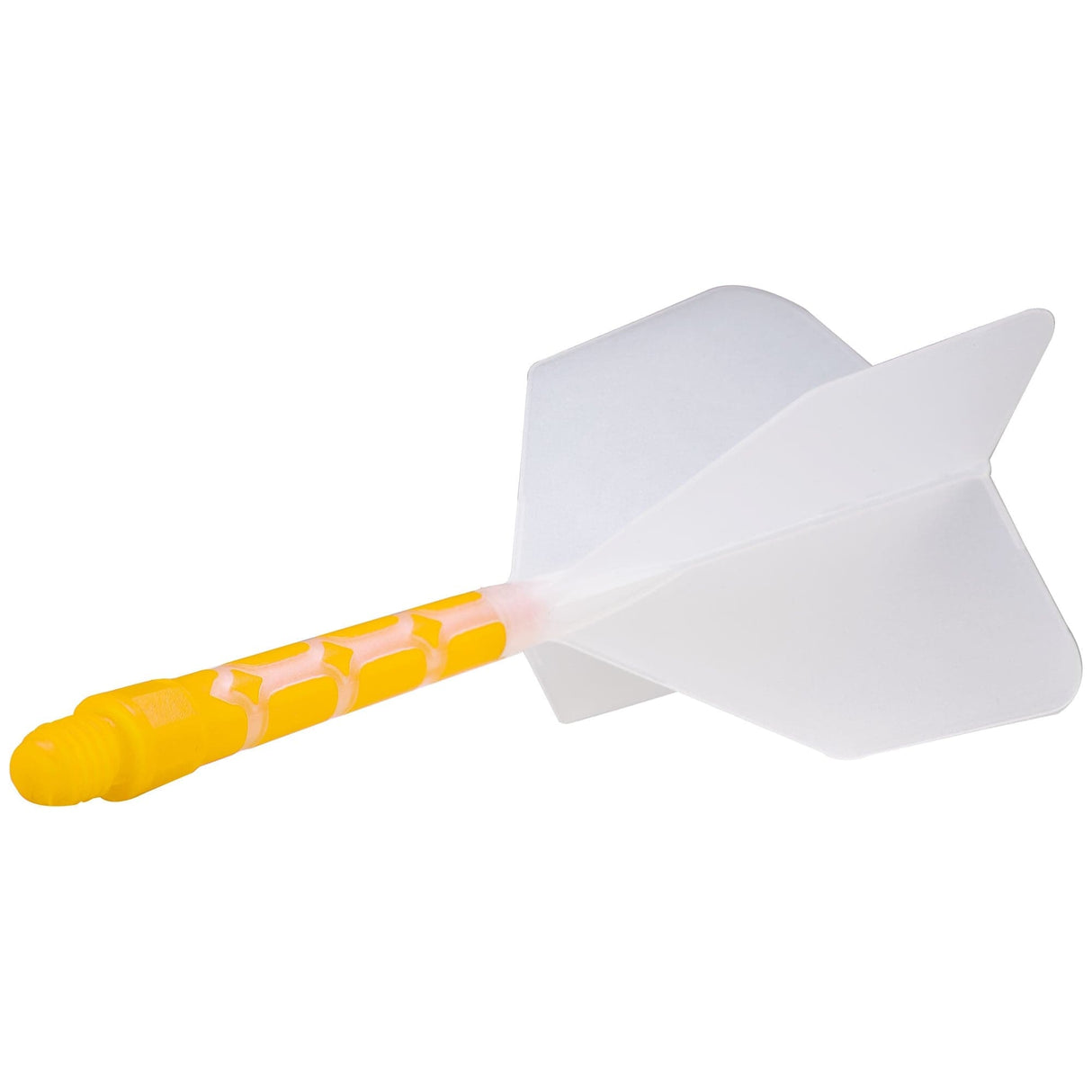 *Cuesoul Rost T19 Integrated Dart Shaft and Flights - Big Wing - Yellow with Clear Flight
