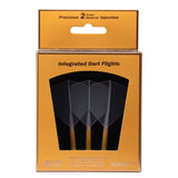 *Cuesoul Rost T19 Integrated Dart Shaft and Flights - Big Wing - Yellow with Clear Flight