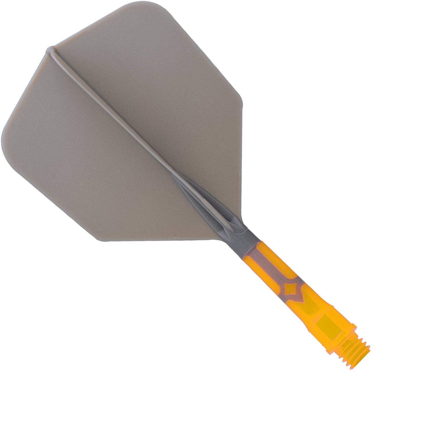 Cuesoul Rost T19 Integrated Dart Shaft and Flights - Big Wing - Yellow with Grey Flight Short
