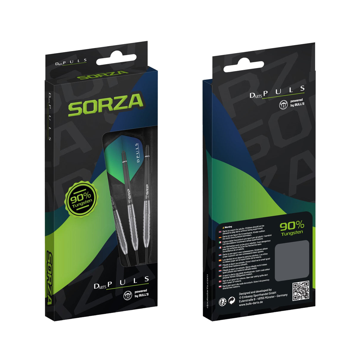 DPuls Sorza Darts - Steel Tip - 90% Tungsten 24g