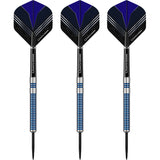 *Darts Corner Blue Menace Darts - Steel Tip Tungsten - Blue Rings 22g
