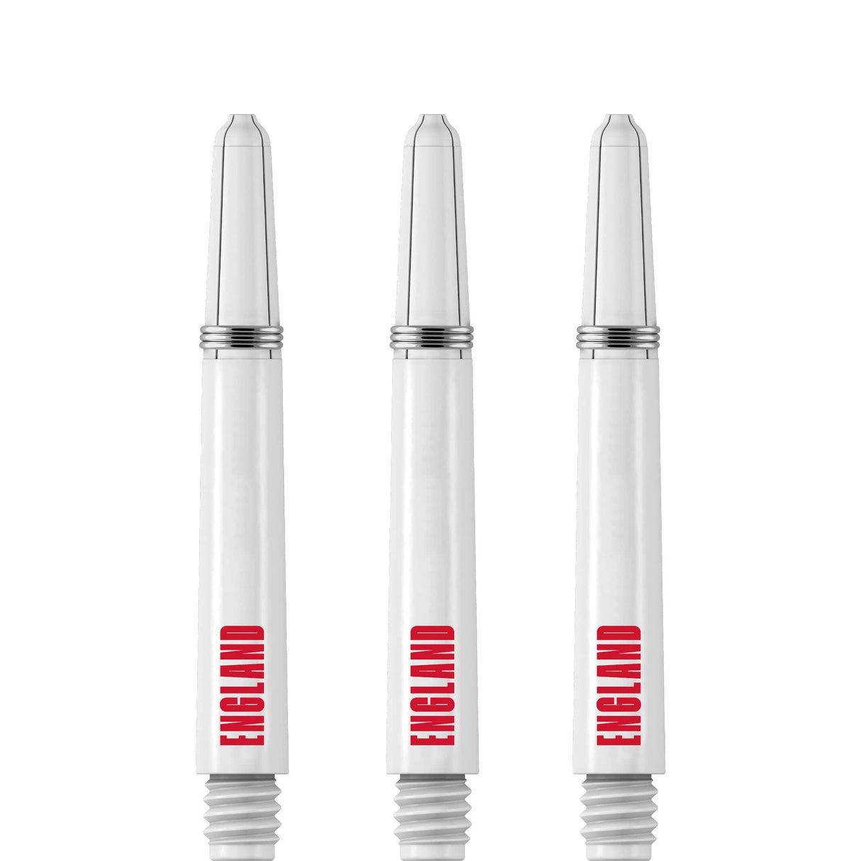 England Football Nylon Shafts - Dart Stems with Springs - White - Medium Tweenie