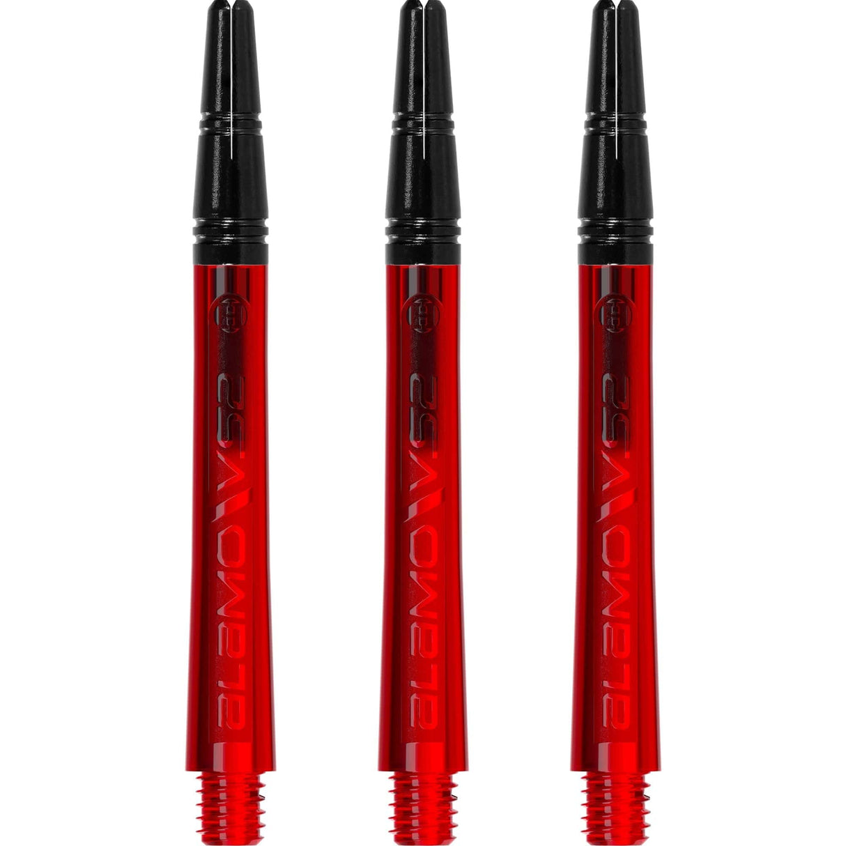 Harrows Alamo VS2 Dart Shafts - Polycarbonate - Black Aluminium Top - Red Medium